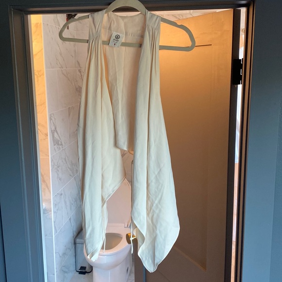 100% silk cream wrap vest - Picture 1 of 7